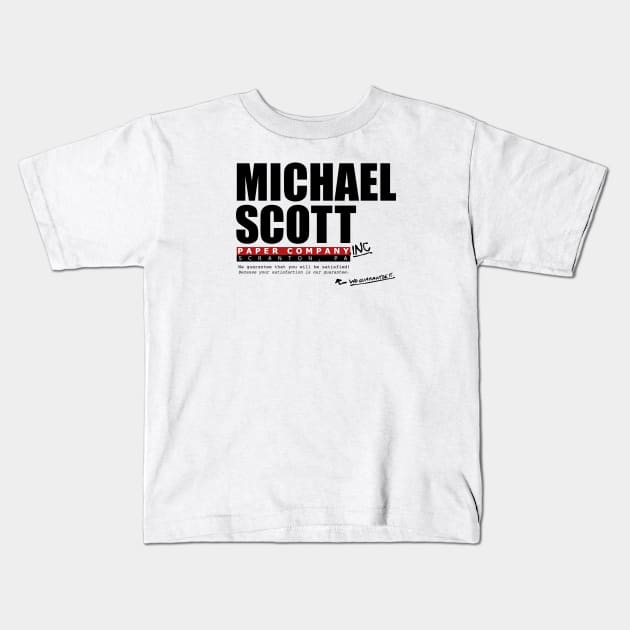 Michael Scott Paper Company - Dunder Mifflin - The Office Parody Kids T-Shirt by WFDJ